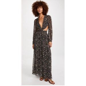 Hannah Artwear Rio cut-out crepe gray maxi dress